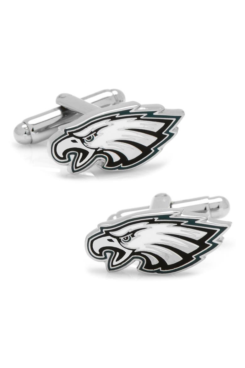 'Philadelphia Eagles' Cuff Links, Main, color, GREEN