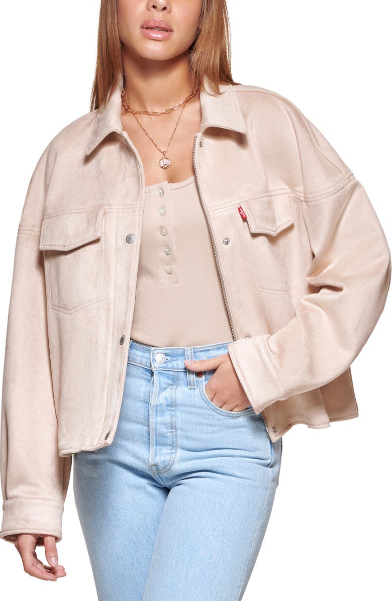 Levi's<sup>®</sup> Faux Suede Modern Trucker Jacket, Alternate, color,