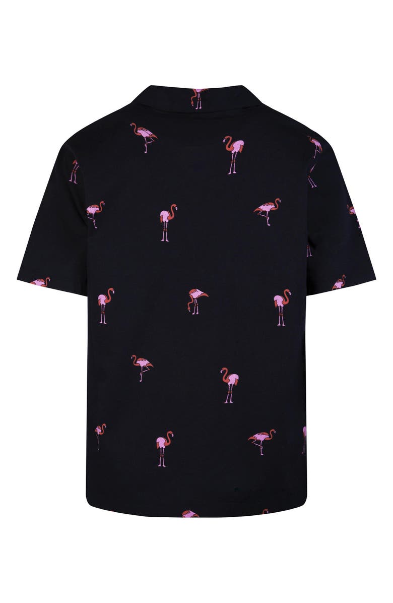 Hurley Kids' Tropical Print Short Sleeve Camp Shirt, Alternate, color, 