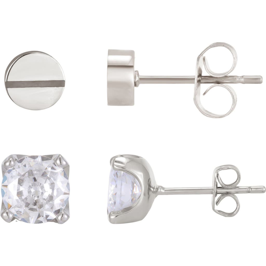 Adornia Silver Plated Stud Earrings