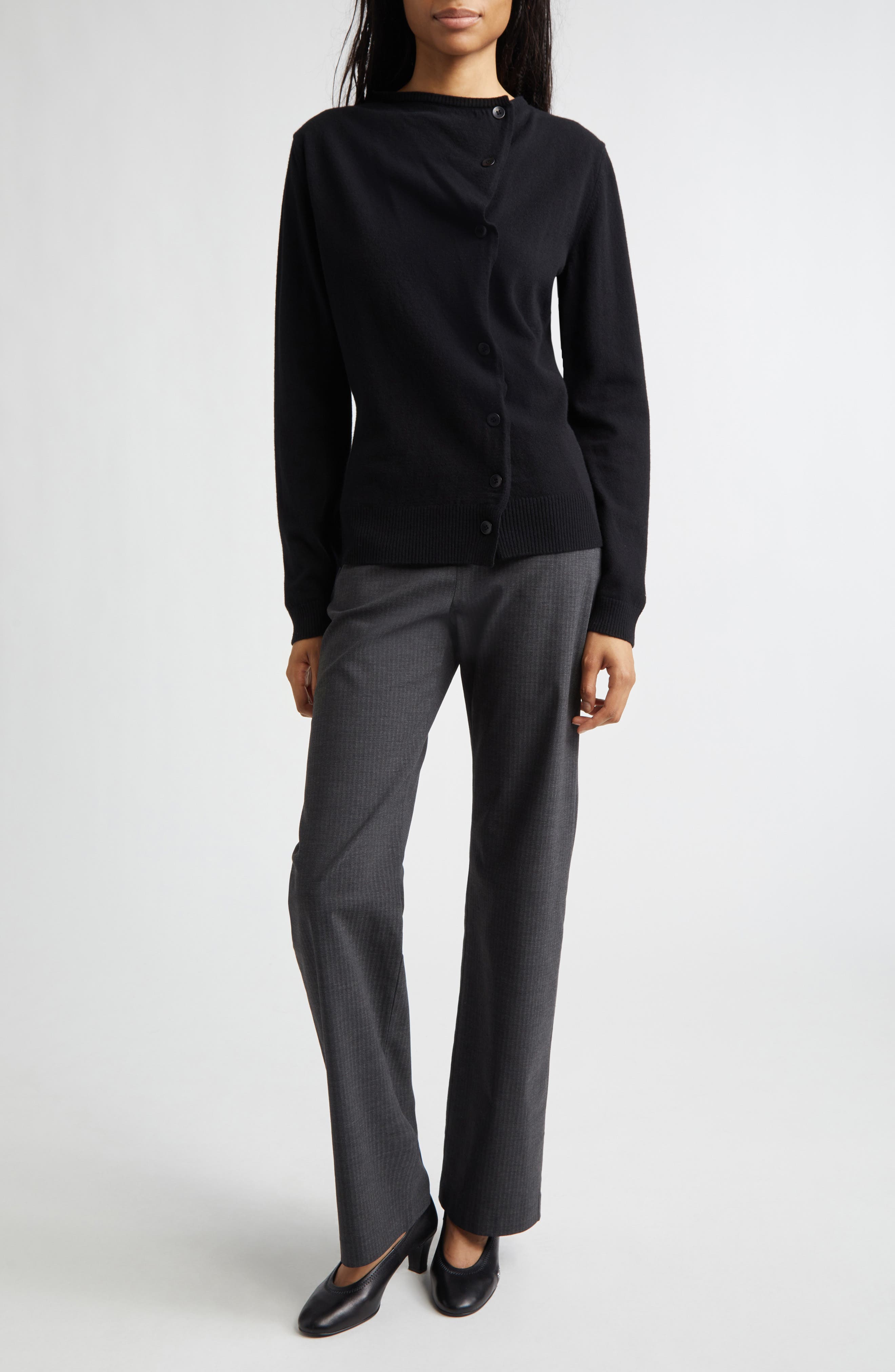 Sil Herringbone Suiting Straight Leg Trousers - image 2