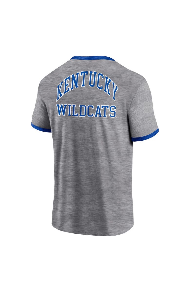 FANATICS Men's Fanatics Branded Heather Gray Kentucky Wildcats Classic Stack Ringer T-Shirt, Alternate, color, Heather Gray