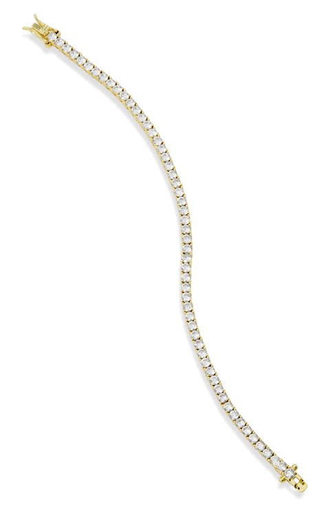 14K Gold Plated Cubic Zirconia Tennis Bracelet