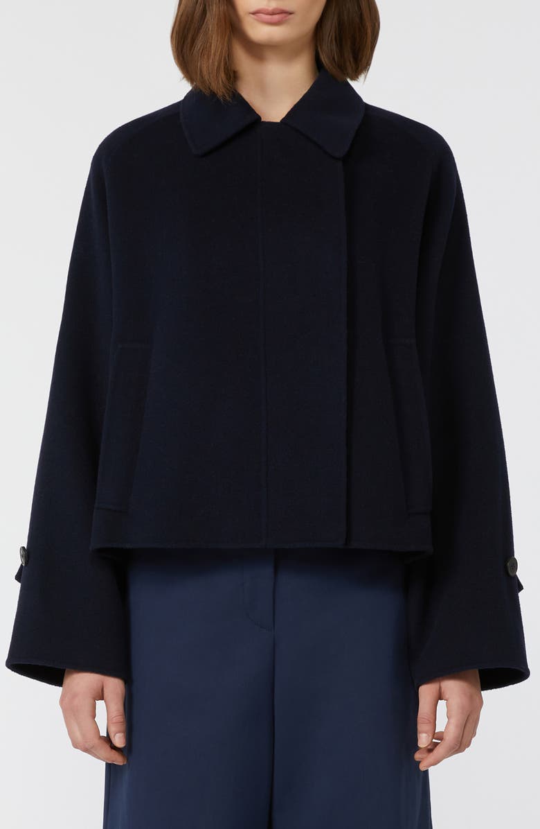Weekend Max Mara Carella Virgin Wool Jacket, Main, color, Navy