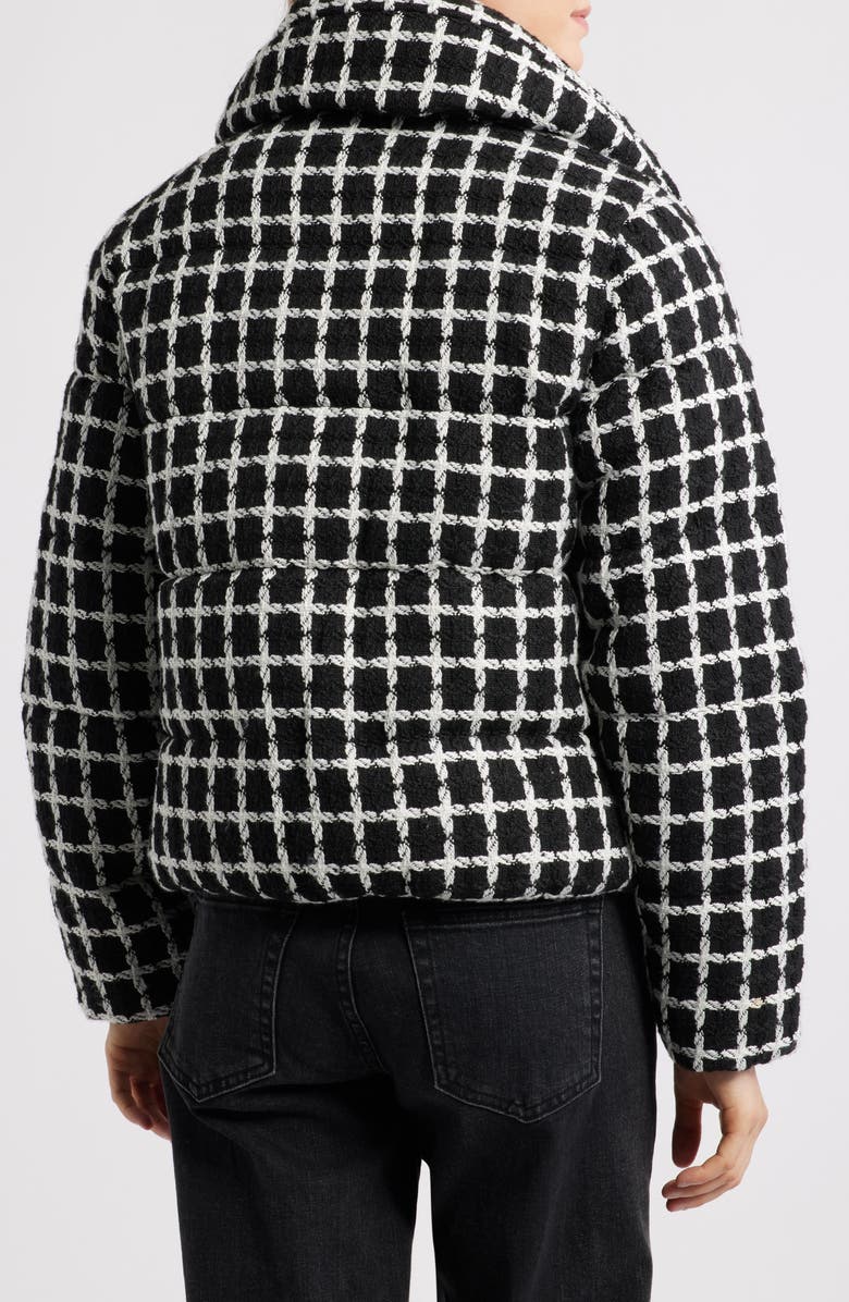 BCBG Tweed Quilted Puffer Jacket, Alternate, color, 