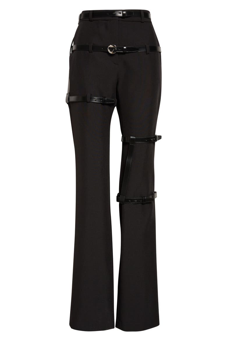 Multibelt Straight Leg Pants, Alternate, color, BLACK