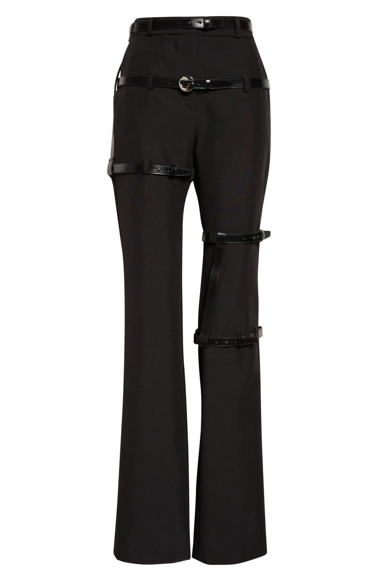 Coperni Multibelt Straight Leg Pants, Alternate, color, Black