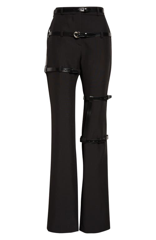 Coperni Multibelt Straight Leg Pants In Black