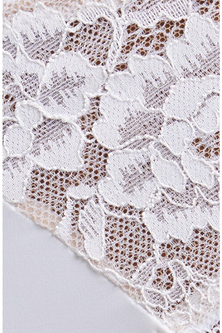 Minx Lace Thong, Alternate, color, WHITE/ NYLON