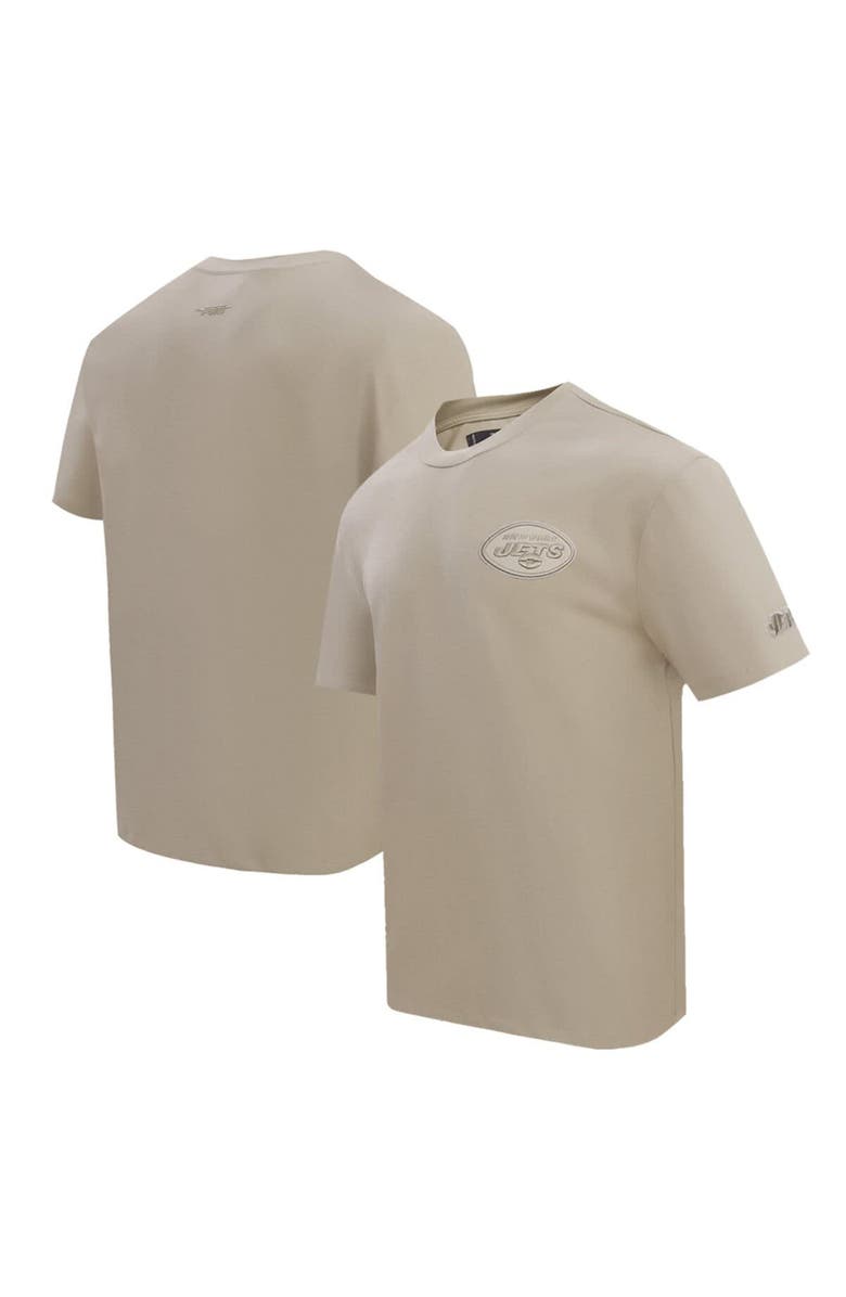 PRO STANDARD Men's Pro Standard Tan New York Jets Drop Shoulder T-Shirt, Main, color, Tan