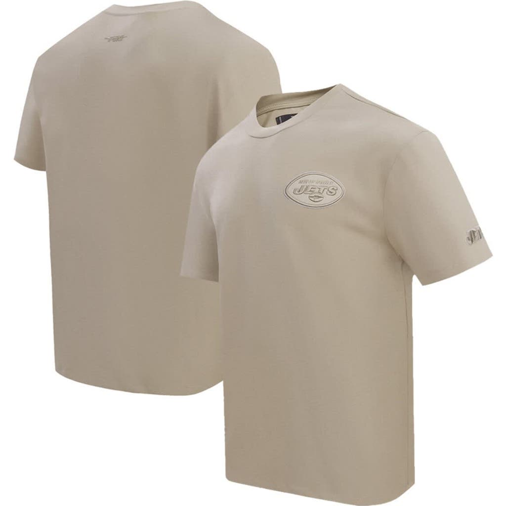Pro Standard Tan New York Jets Drop Shoulder T-shirt In Neutral