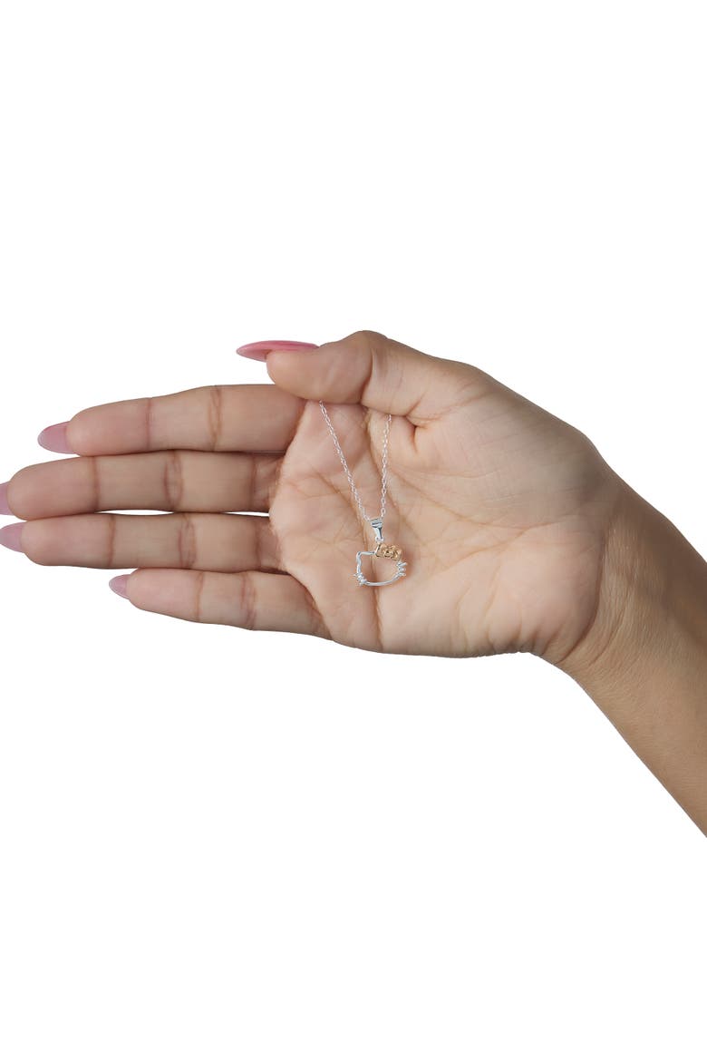Necklace Sterling Silver 18" Official License, Two-Tone Pendant, Alternate, color, Metallic Silver