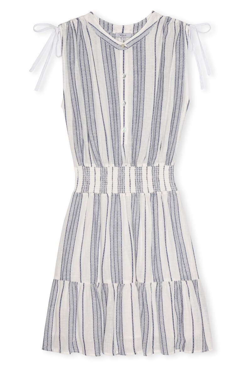 Samina Stripe Smocked Dress, Alternate, color, SALINO STRIPE