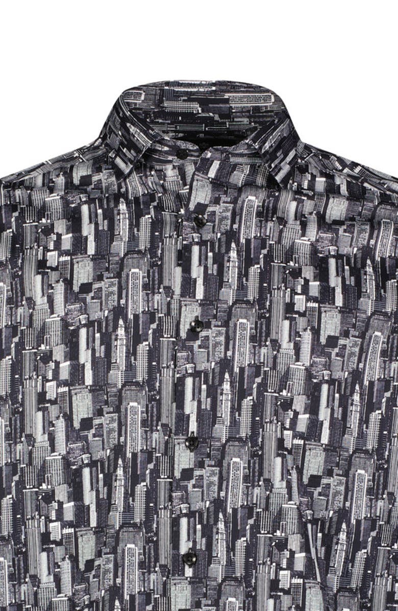 Luchiano Visconti City Scape Printed Shirt, Alternate, color, Multi
