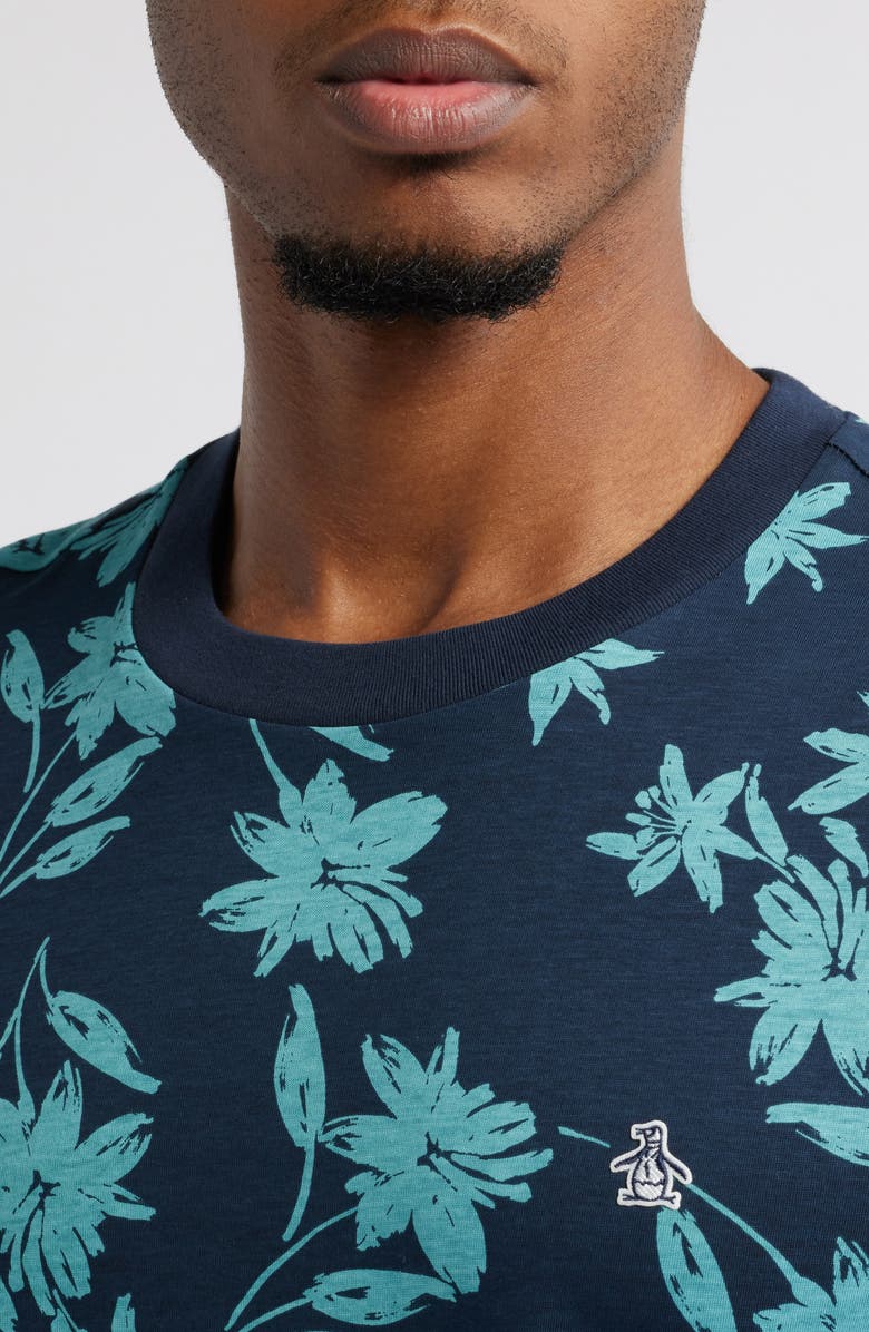 Original Penguin Floral Print T-Shirt, Alternate, color, 