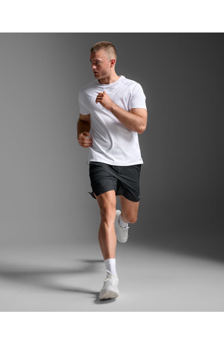 2XU Aero 7 Inch Shorts, Alternate, color, Black/Silver Reflective