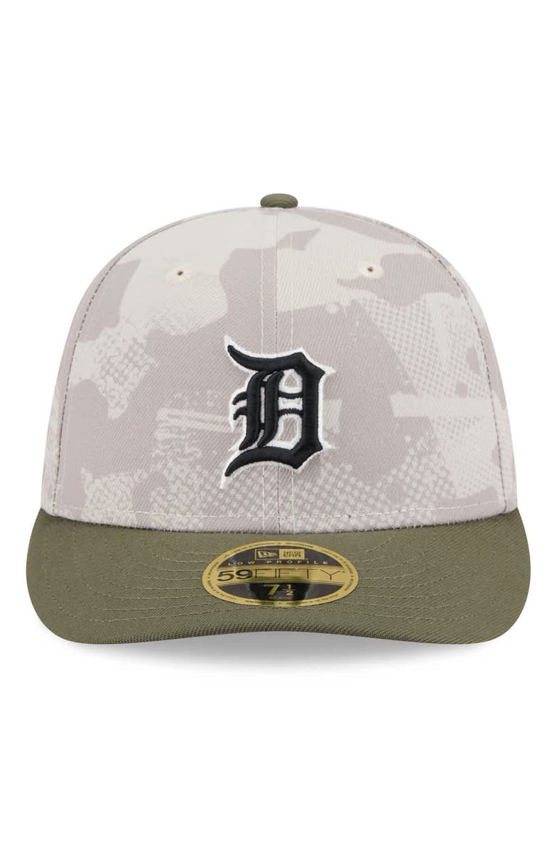 New Era Men's New Era Light Beige/Olive Detroit Tigers 2025 Armed Forces Day Low Profile 59FIFTY Fitted Hat, Alternate, color, 