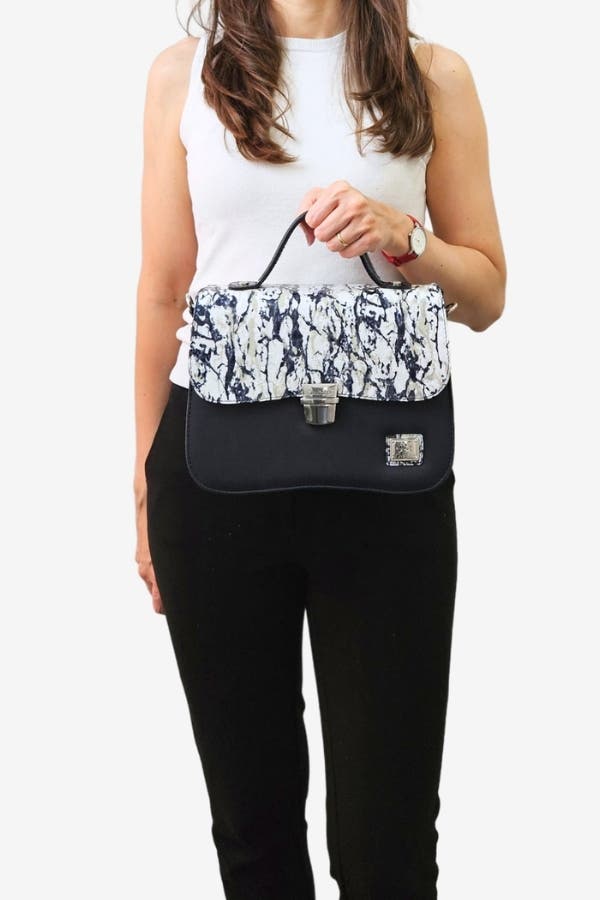 Acqua Marine 600 Handbag, Alternate, color, Navy / White