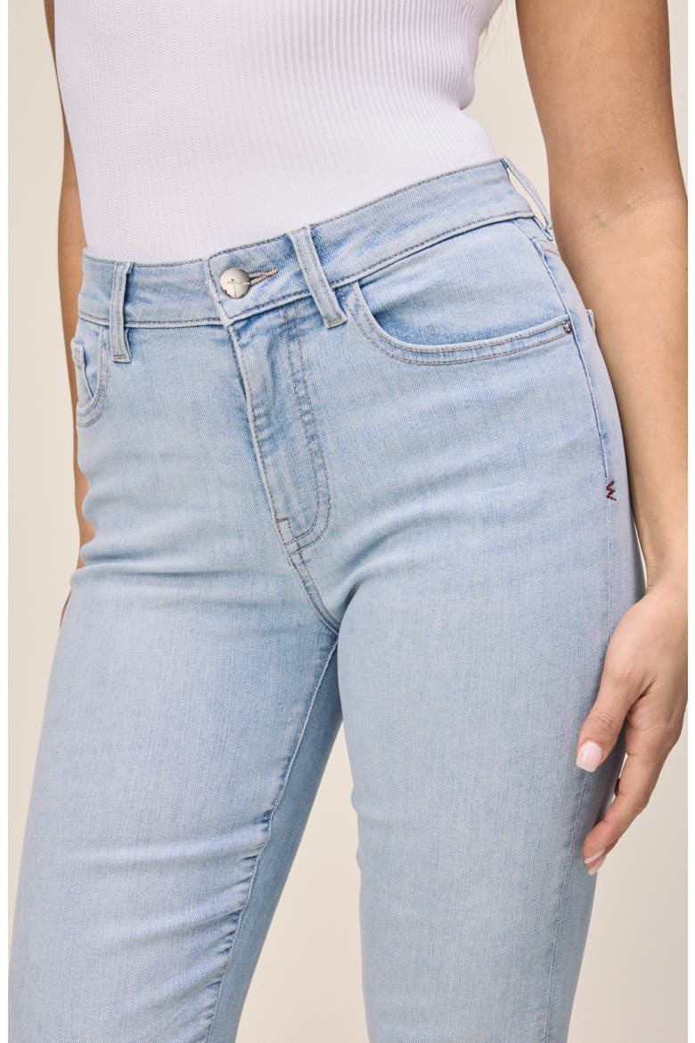 PSP Raw Hem High Waist Crop Bootcut Jeans, Alternate, color, CRUSH