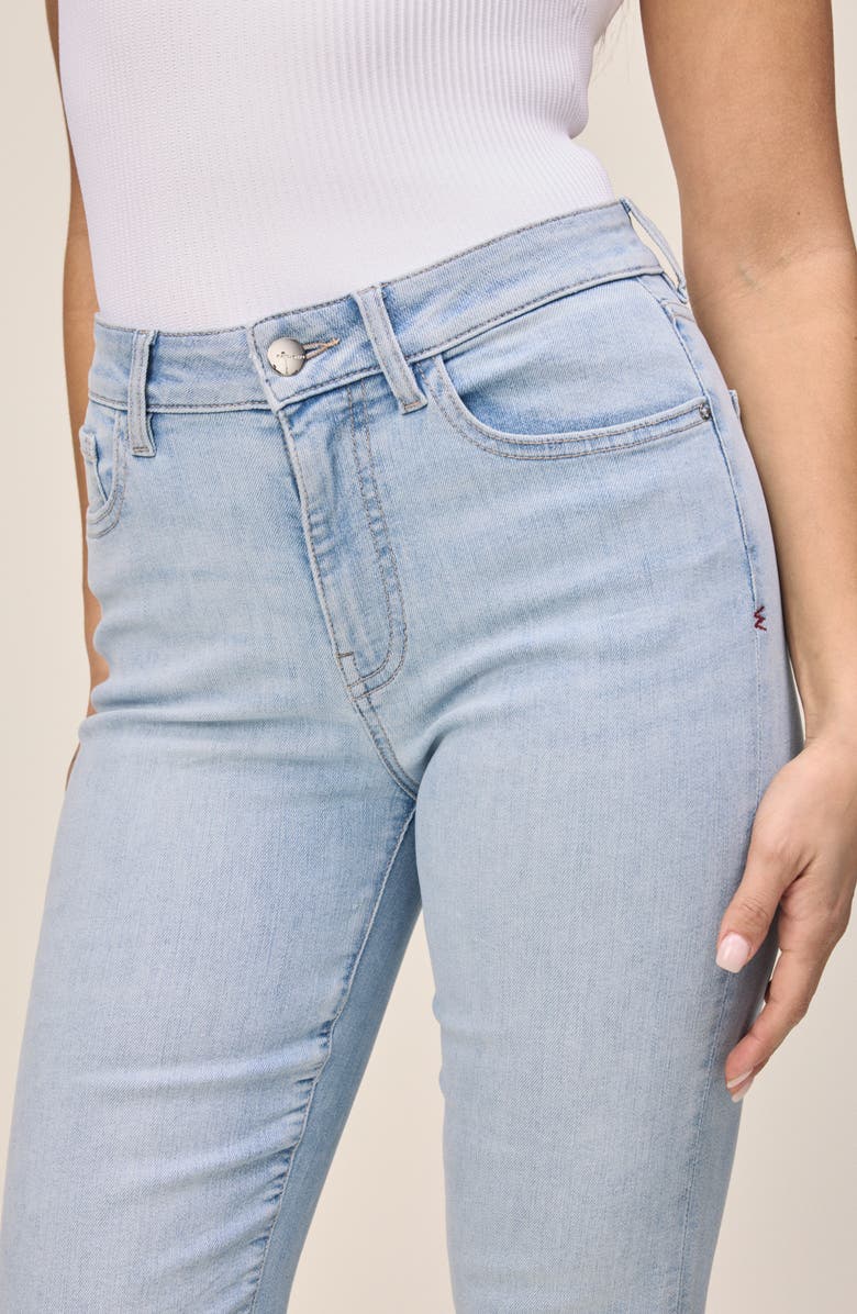 WARP+WEFT PSP Raw Hem High Waist Crop Bootcut Jeans, Alternate, color, Crush