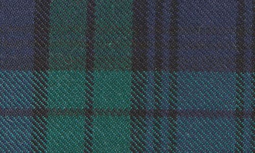 Clifton Wilson Plaid Wool Pocket Square In Blue
