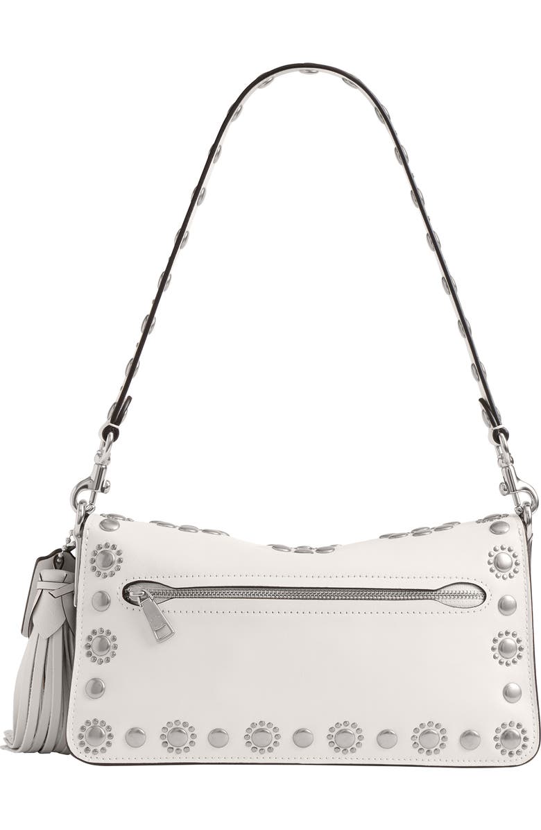 COACH Tabby Western Leather Shoulder Bag, Alternate, color, Chalk