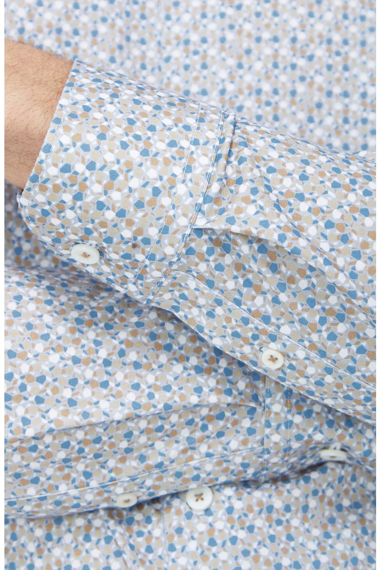 James OoohCotton® Mosaic Print Button-Up Shirt, Alternate, color, CINNAMON