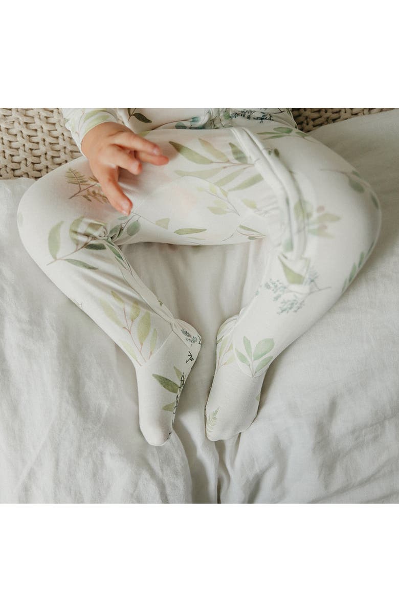 Copper Pearl Zip-Up Footie Pajamas, Alternate, color, Haven