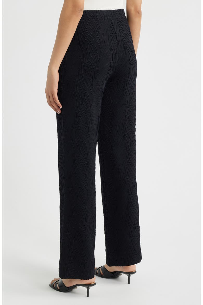 Textured Pull-On Wide Leg Pants, Alternate, color, ANNE BLACK