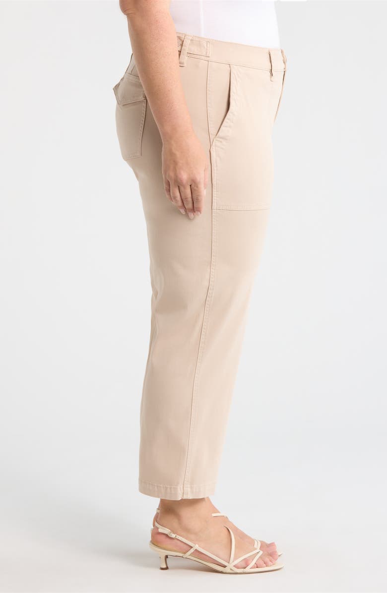 Liverpool Los Angeles Crop Straight Leg Utility Pants, Alternate, color, Safari Sand