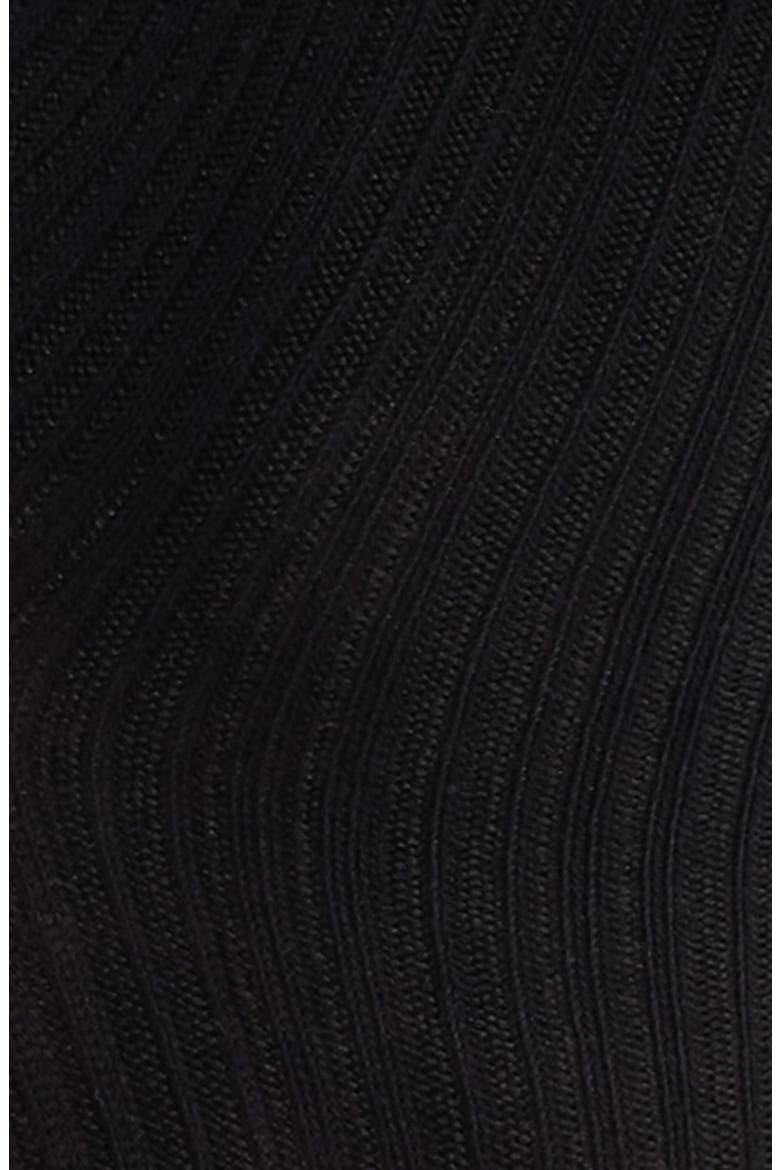 Frilly Cuff Crew Socks, Alternate, color, NERO