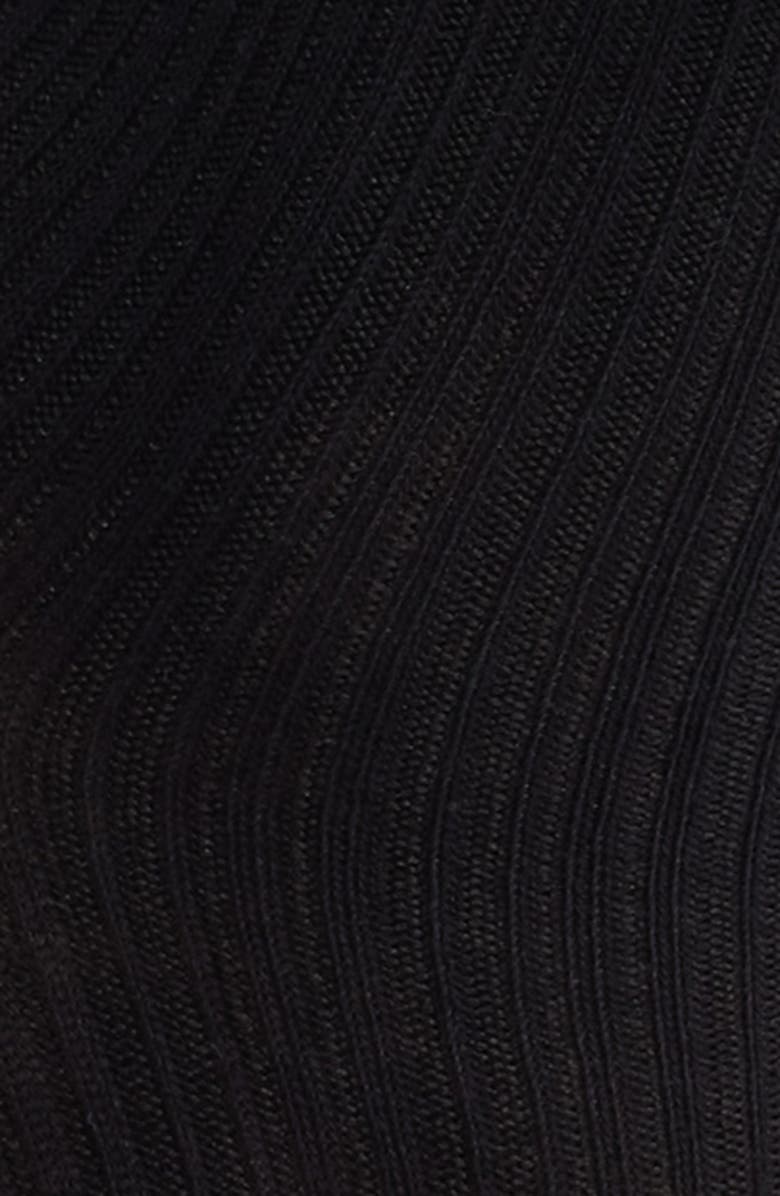 HIGH HEEL JUNGLE Frilly Cuff Crew Socks, Alternate, color, Nero