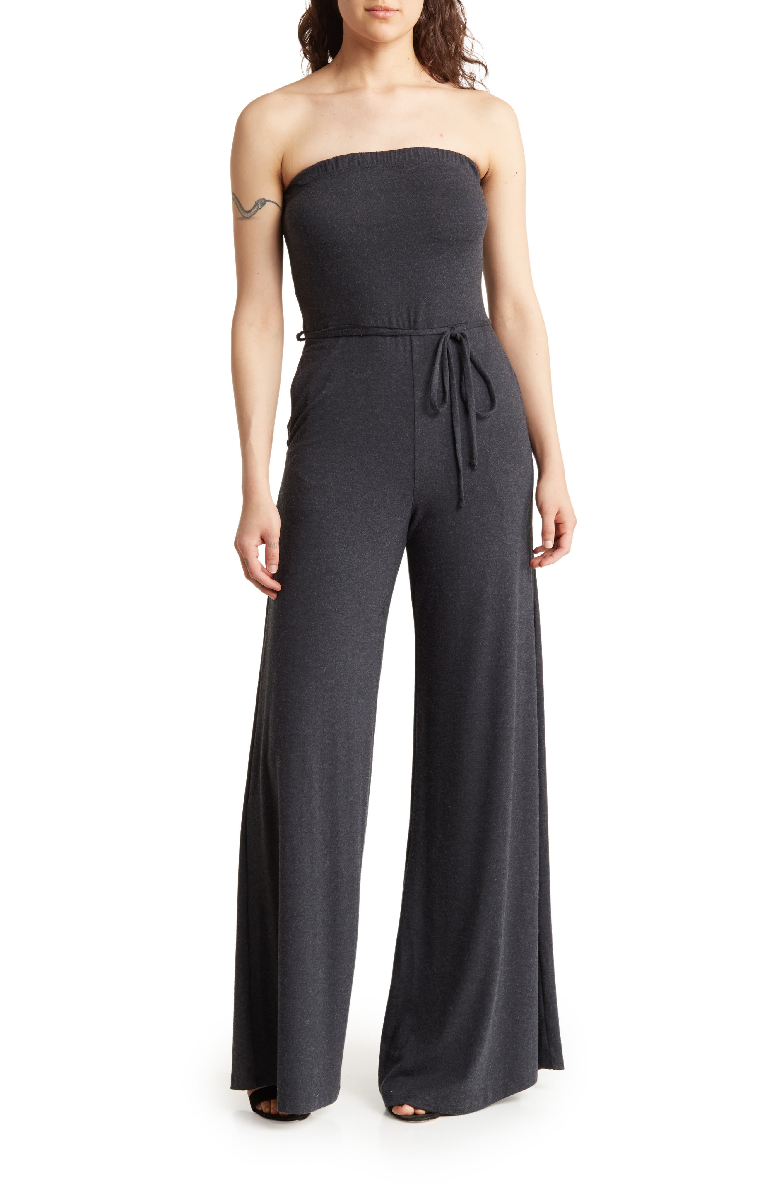 GO COUTURE Strapless Tube Jumpsuit