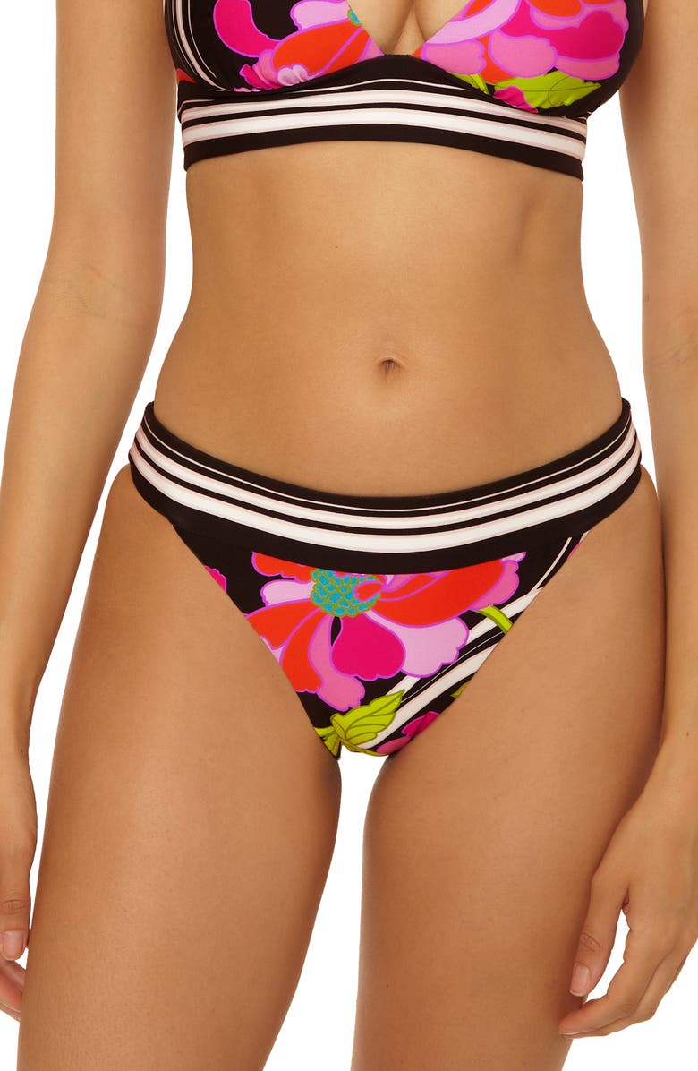 Trina Turk Bougainvillea Reversible Hipster Bikini Bottoms, Main, color, Multi