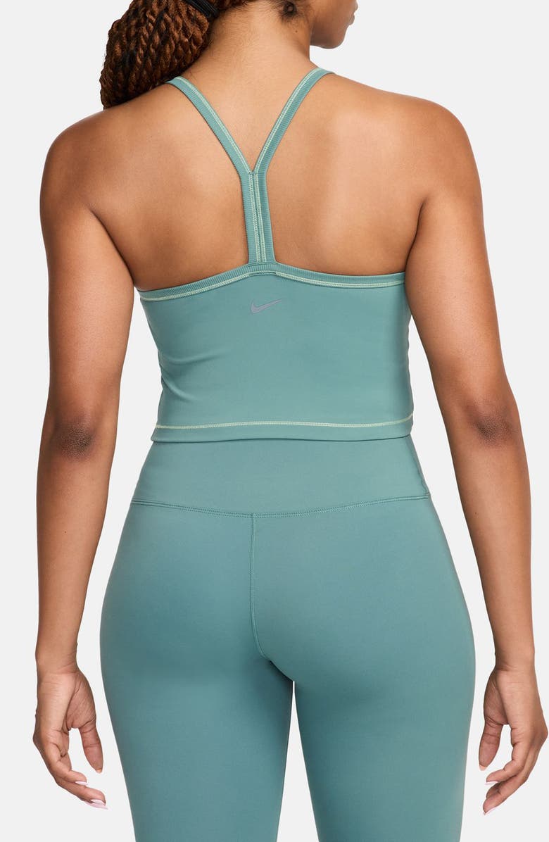 Nike One Fitted Dri-FIT Crop Tank Top, Alternate, color, Bicoastal/ Black