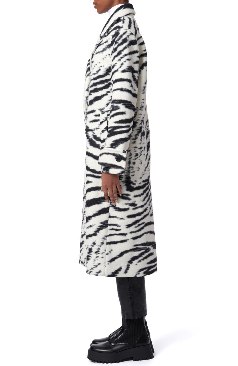 Bernardo Bengal Tiger Stripe Double-Breasted Coat, Alternate, color, 