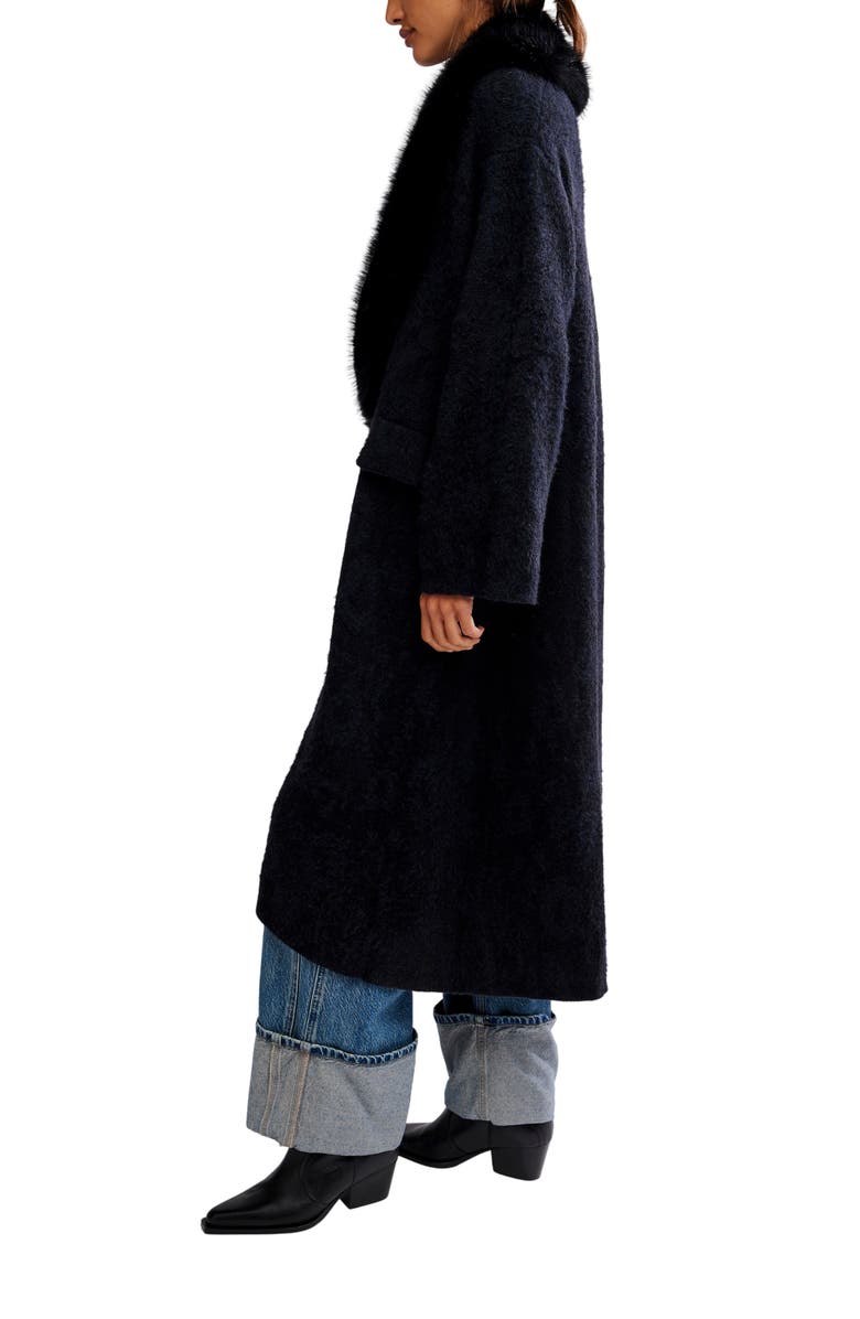 Free People Twice Loved Maxi Cardigan, Alternate, color, Solid Black