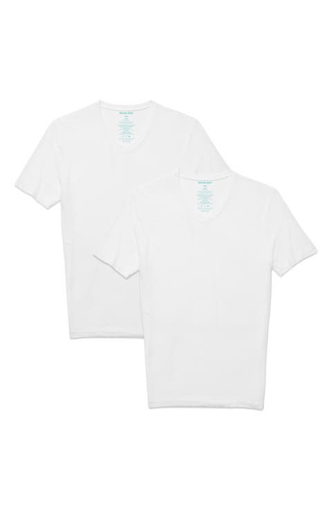 2-Pack Second Skin Stay Tucked High V-Neck Undershirts