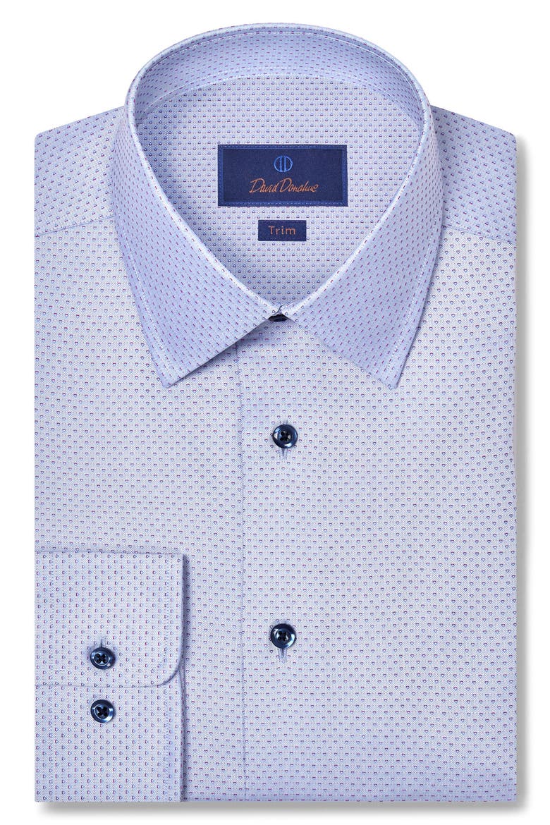 Fit Cotton Dobby Dress Shirt, Main, color, SKY/BERRY