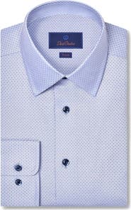 David Donahue Fit Cotton Dobby Dress Shirt
