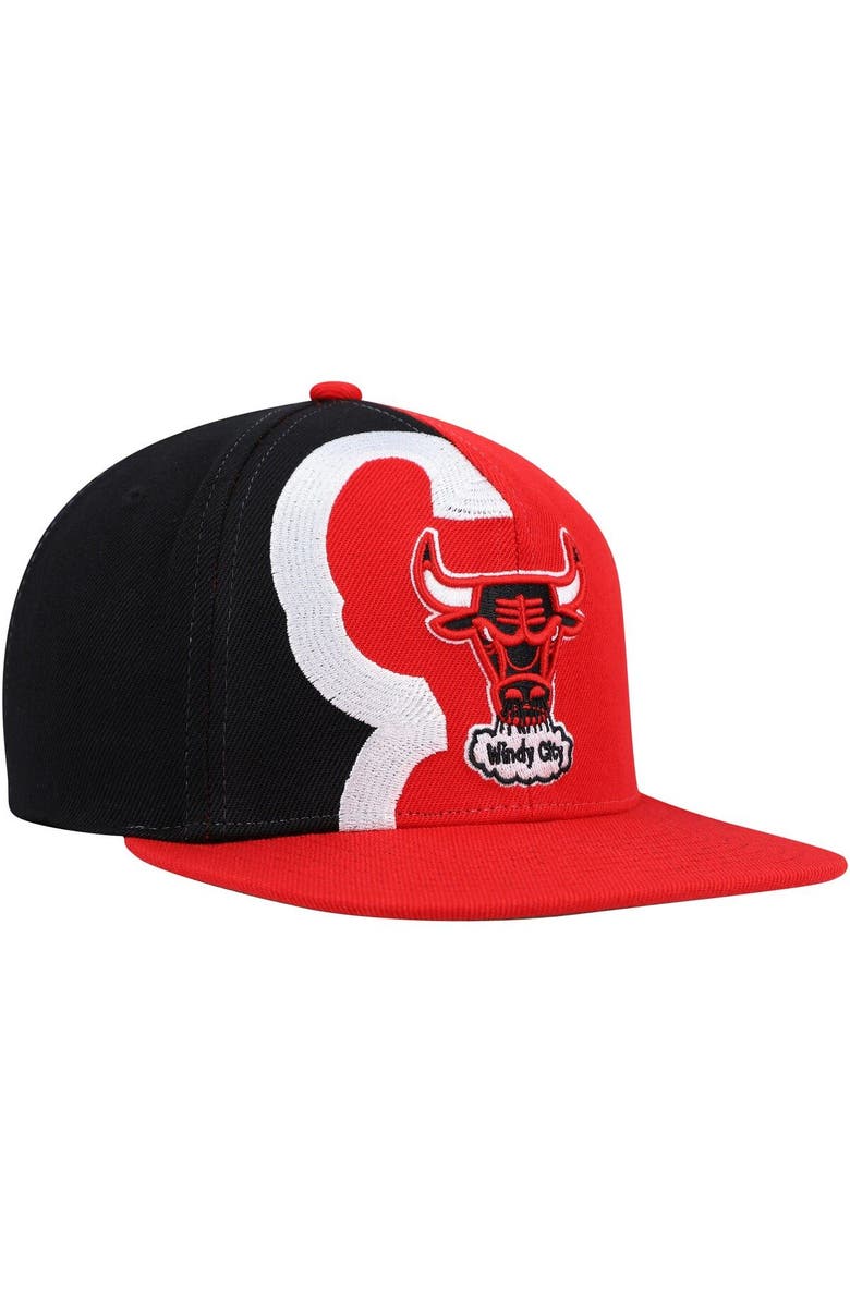 Mitchell & Ness Men's Mitchell & Ness Red Chicago Bulls Hardwood Classics Retroline Snapback Hat, Alternate, color,