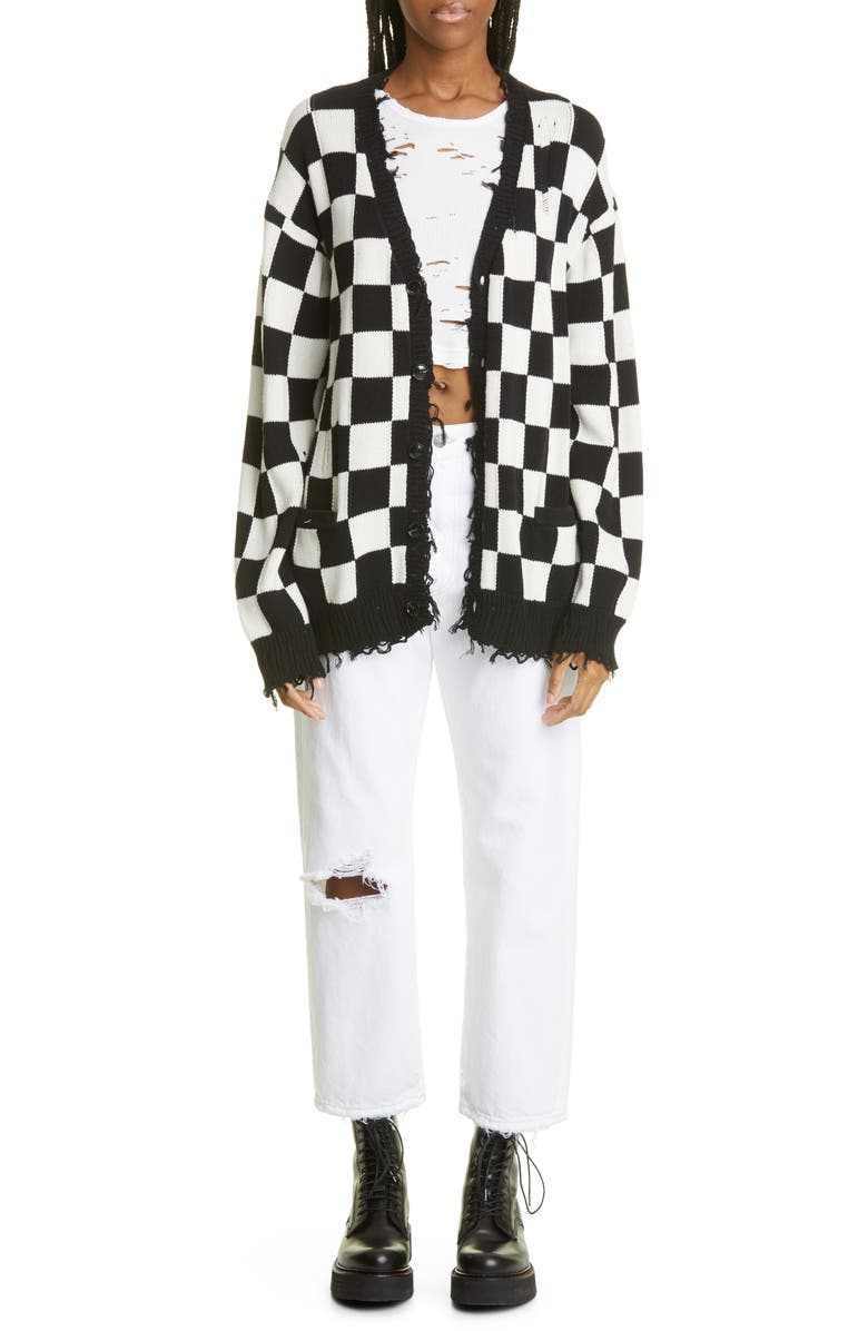 R13 Ripped Boyfriend Jeans, Alternate, color,