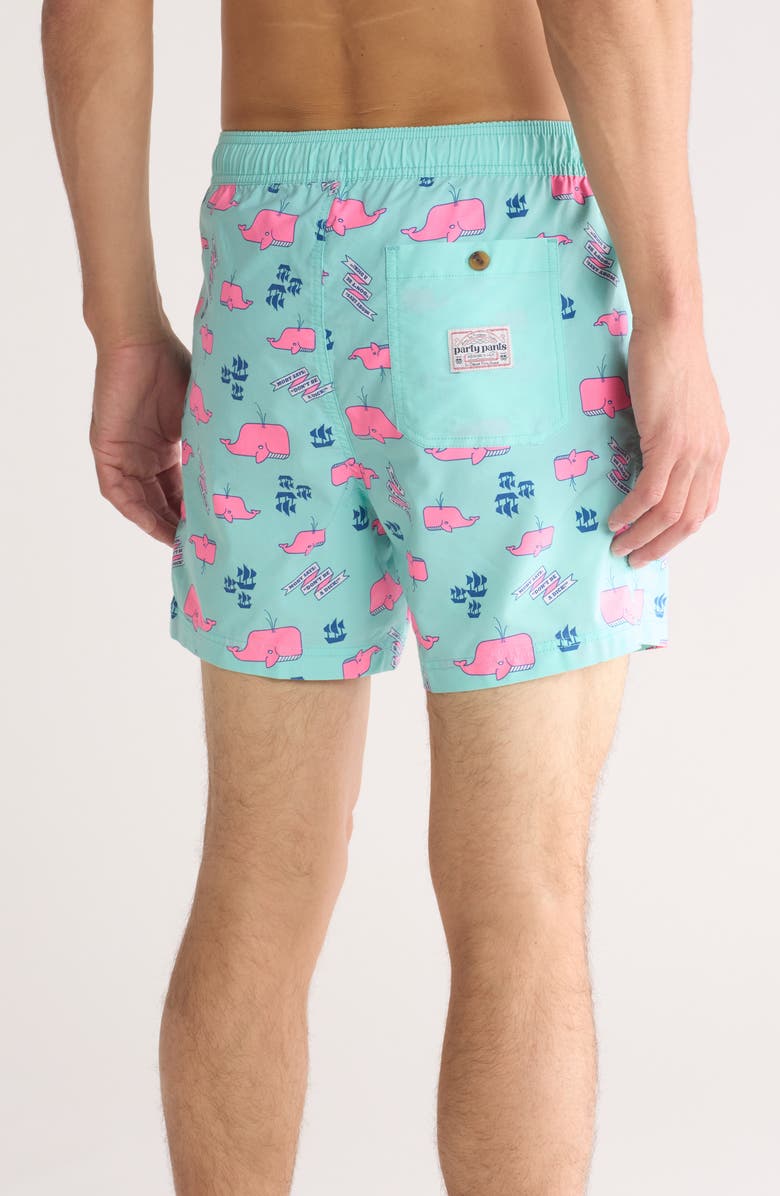 Party Pants Moby Swim Trunks, Alternate, color, Mint Green