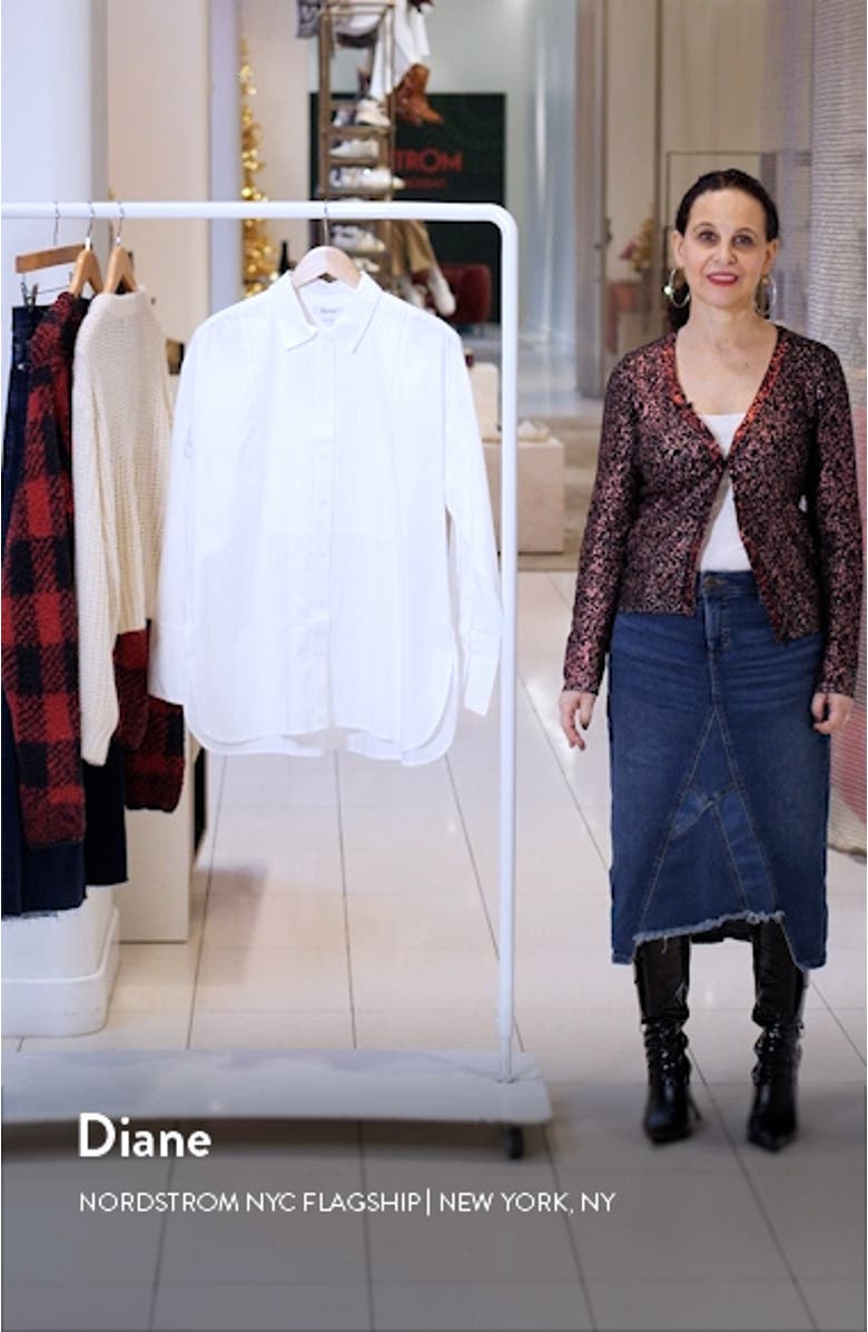 Oversize Poplin Tuxedo Shirt, sales video thumbnail