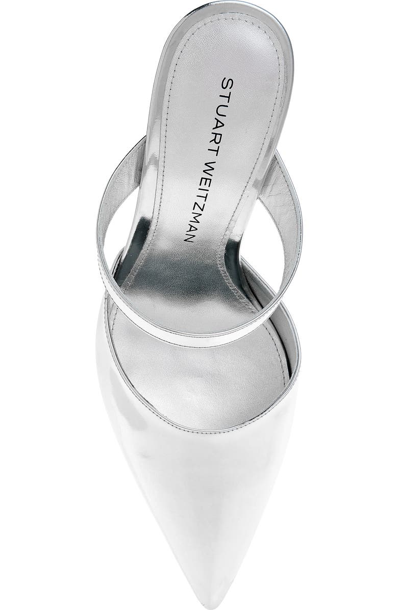 Stuart Weitzman Power Mule 85 Pump, Alternate, color, Silver Specchio