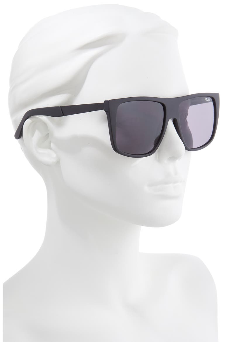Australia Incognito 56mm Gradient Flat Top Sunglasses, Alternate, color, BLACK/ BLACK