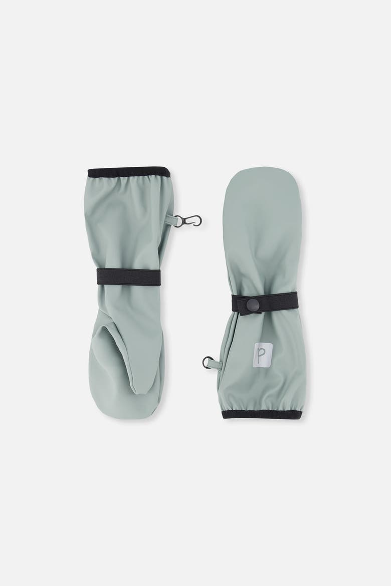 Extended Cuff Adjustable Toggle Rain Mittens, Main, color, Sage Green