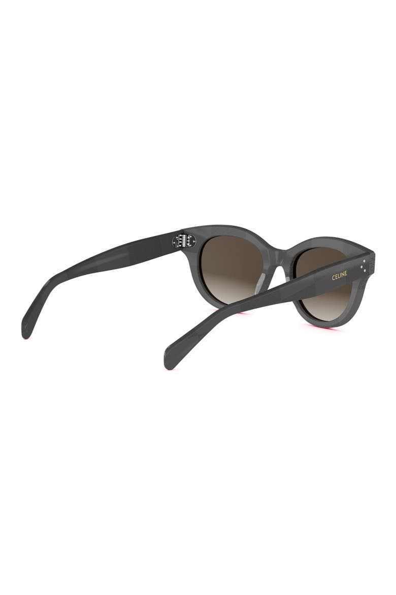 3 Dots 51mm Round Sunglasses, Alternate, color, SHINY BORDEAUX / BROWN