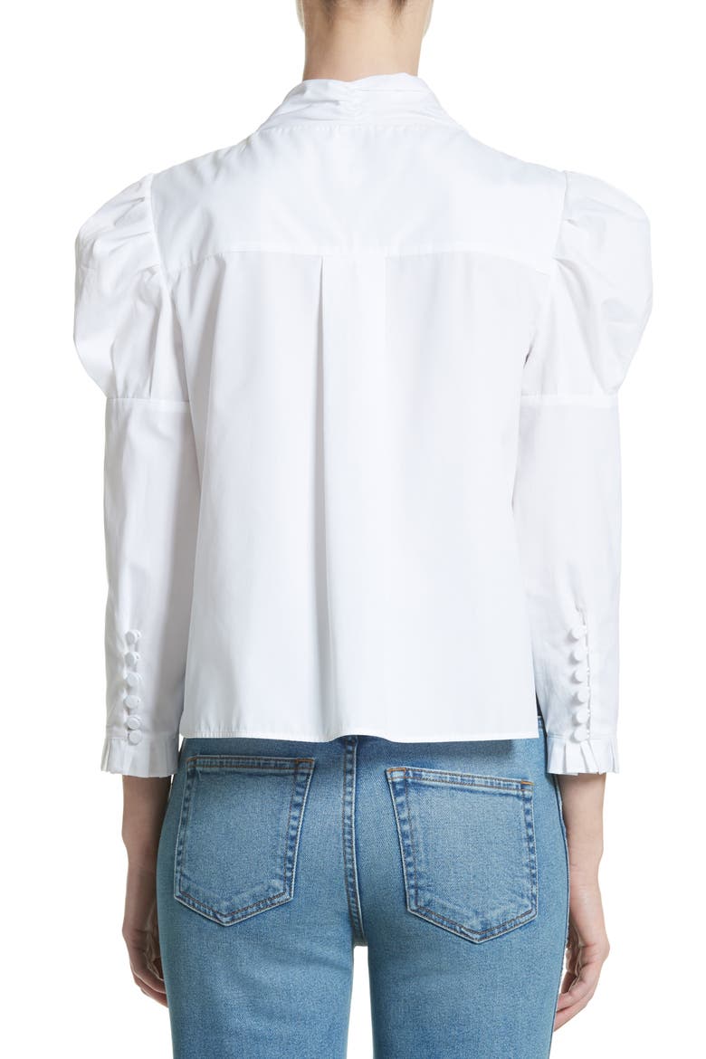 Sophie Tie Neck Blouse, Alternate, color, WHITE