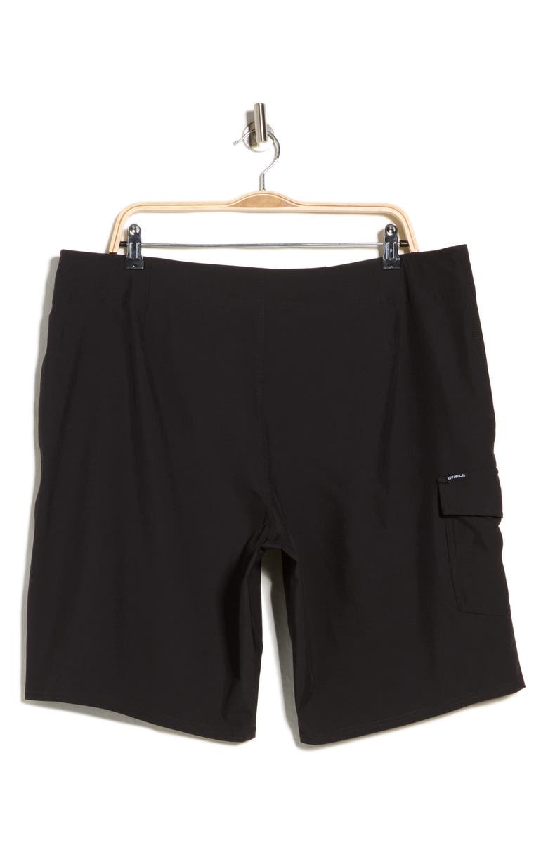 O'Neill Hyperfreak Divergent Water Resistant Swim Trunks, Alternate, color, Black/Black